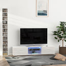 Mobile Porta TV Fino a 55" 160x35x30 cm con Luci LED Bianco