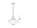 Lampada Sospesa Colore Grigio per Esterno Linea Fisher Sovil