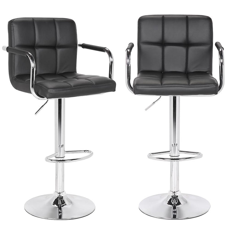 Set Sgabelli Cucina Seduta Pelle Imbottita Sgabello con Braccioli