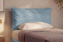 Letto Singolo con Rete Rivestita Microfibra Azzurro Tessis Testata Soft Varie Misure