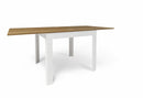 Tavolo Allungabile 90/180x90x75 cm Noce Stelvio e Ossido Bianco   