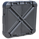 Base per Ombrellone da Giardino Ø46 Riempibile 125 kg 4 Rotelle Nero 84x84x19 cm 