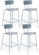 Set 4 Sgabelli 45x51xH98 cm in Polipropilene Sam Azzurro
