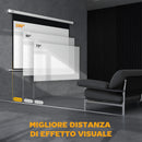 Telo per Proiettore 100" 16:9 Motorizzato 251x8x168 cm con Telecomando in Plastica e Metallo Bianco      