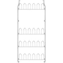 Scarpiera appendibile da porta 17x60x145 cm 12 paia in Metallo Bianca