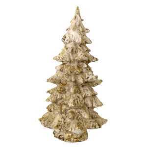 Mini Albero di Natale in Resina bianco glitter oro cm Ø20xh39 acquista