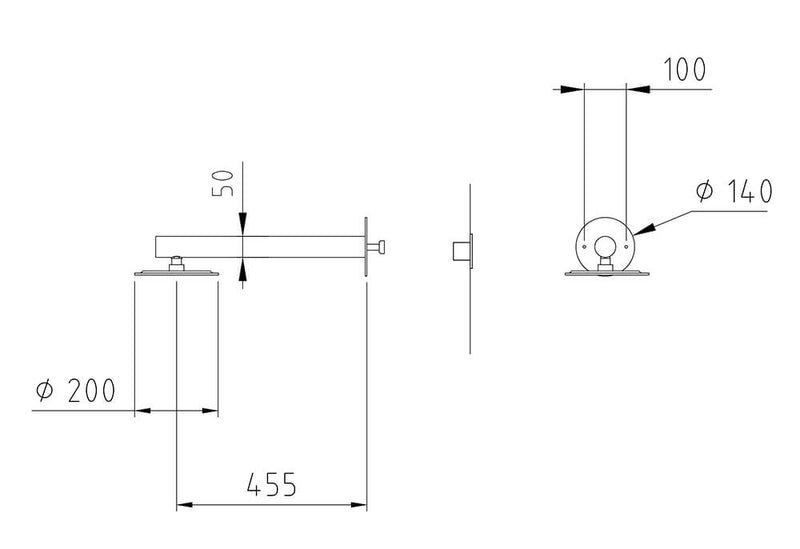 Braccio Doccia Bagno Deviatore Miscelatore e Doccetta in Acciaio Ama Luxury Aurora
