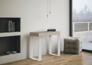Consolle Allungabile 90-300x40x77 cm Tecno Cashmere Telaio Bianco 