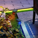 Set 2 Luci da Giardino Solari RGB con 2 Modalità di Illuminazione 10,6x15x38 cm in PP e PC Nero