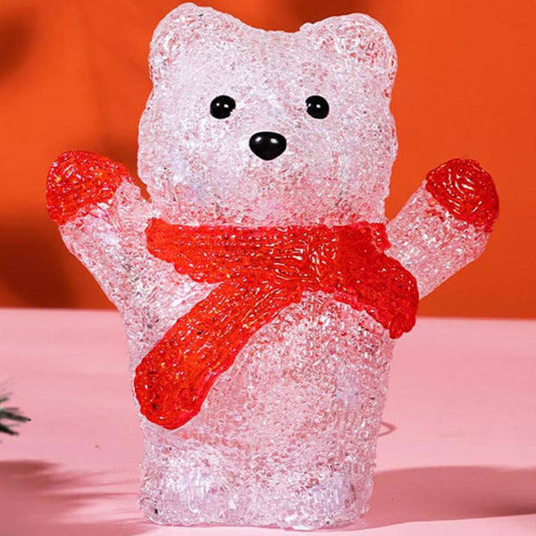Orso Orsetto Polare Forma Acrilica Natalizio Led Illuminazione Esterni e Interni acquista