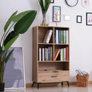 Libreria in Stile Nordico in Legno Truciolato Rovere 68.5x30x120.5 cm 