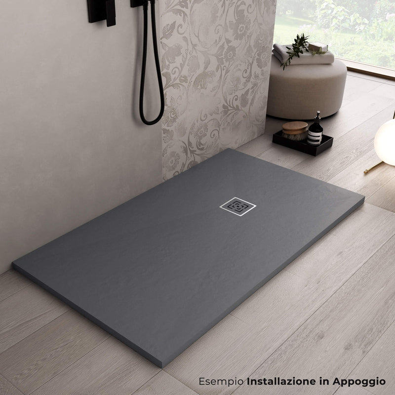 Piatto Doccia in Pietra Bonussi Canton Antracite Varie Misure