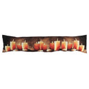 Para spifferi tessuto candele led marrone cm 20x90