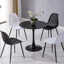 Tavolo Ø80x73,5 cm in Ferro e MDF Nero