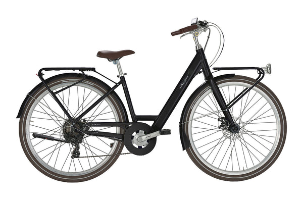 Bicicletta a Pedalata Assistita da Donna 28" Autonomia fino a 50km Batteria 10,2 Ah Aris Nero acquista