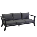 Divano 3 Posti 193x78xh84 cm in Alluminio Riverton Antracite