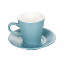 Set 6 Tazzine da Caffè con Piattino e Stand Ø6x6 cm in Gres VdE Tivoli 1996 Shades of ocean