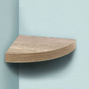 Mensola Parete Angolare Scaffale Ripiano ad Angolo in Legno MDF Rovere 24x4cm