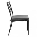 Sedia da Giardino Formentera con Cuscino 46x62x84 h cm in Alluminio Antracite