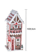 Statuina Palazzo Natalizio Pan di Zenzero con Led 28,5 cm in Resina