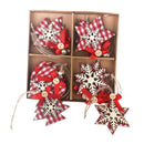 Decori in Legno Assortiti, 48 Pezzi Rosso