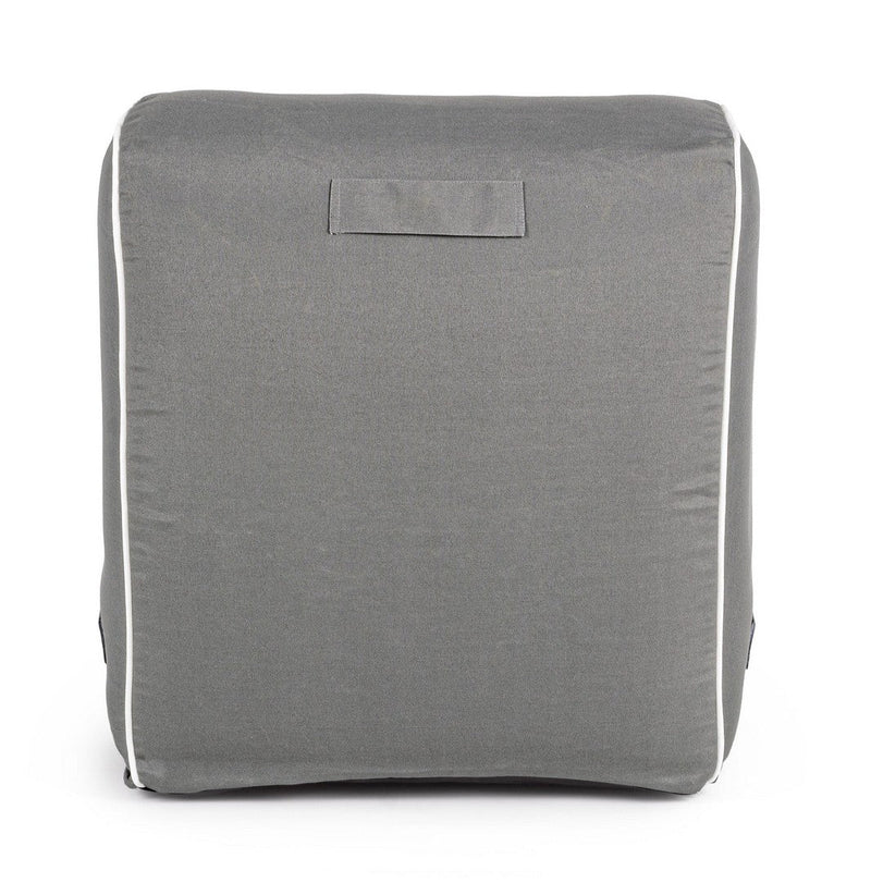 Poltrona Pouf Chaise Lounge Gonfiabile 90x60x70 cm in Poliestere Rihanna Grigio