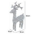 Renna Luminosa Natalizia Esterno 82 cm Decorazione Addobbo Natale Bianco Caldo