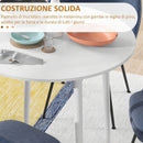 Tavolo Pieghevole Moderno a Ribalta Ø89x73,5 cm in Truciolato e Legno di Pino      