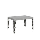 Tavolo Allungabile 140-400x90x77 cm Karamay Cemento Telaio Antracite 