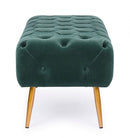 Panca Giacinta Verde in Tessuto effetto Velluto Verde