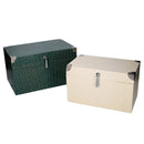 Set 2 Scatole in Legno rivestita in Similpelle rettangolare 