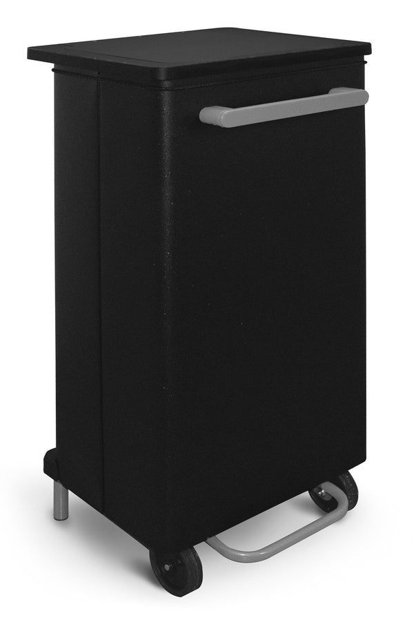 Pattumiera Per Raccolta Differenziata 48x37x83 cm in Acciaio con Apertura a Pedale Nero acquista