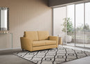 Divano 2 Posti 172x85x85 cm Yasel in Tessuto Ocra