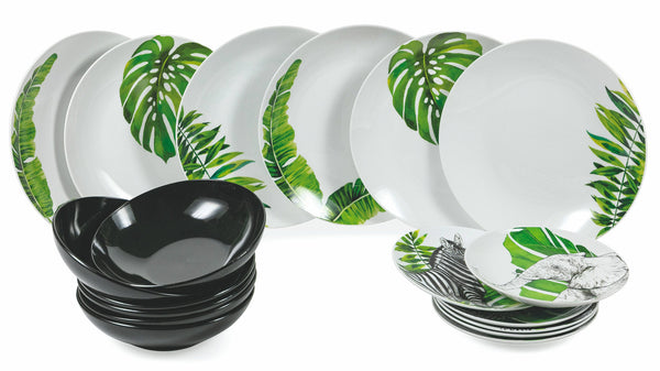 Servizio Piatti 18 Pezzi in Porcellana e Gres Villa d'Este Home Tivoli Safari acquista