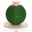 Tiragraffi Graffiatoio Forma Palla Sfera per Gatti Animali Felini Verde Fiore