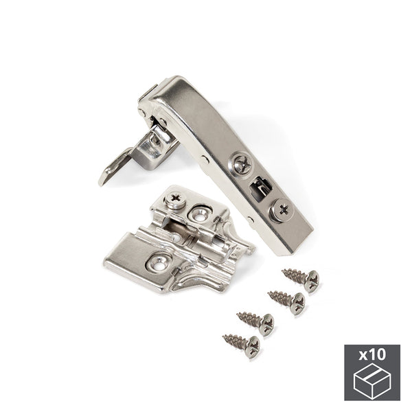 Cerniera a Scodellino X91 Chiusura Ammortizzata Braccio Angolare 90º Basetta a Vite Emuca sconto