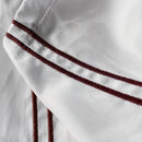 Set Lenzuola Sopra Sotto e Federe Linea Venere in Raso di Cotone Bordeaux Varie Misure