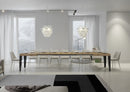  Tavolo Allungabile 140-400x90x77 cm Flame Quercia Natura Telaio Antracite