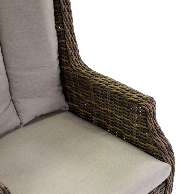 Poltrona da Giardino in Polyrattan Baltimora Grigio