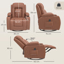 Poltrona Massaggiante Reclinabile a 150° 85x94x104 cm e Riscaldante con Telecomando in Pelle PU Marrone Chiaro      