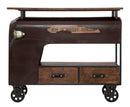 Console Old Style 111x60x89 cm Legno di Abete e in Ferro Marrone