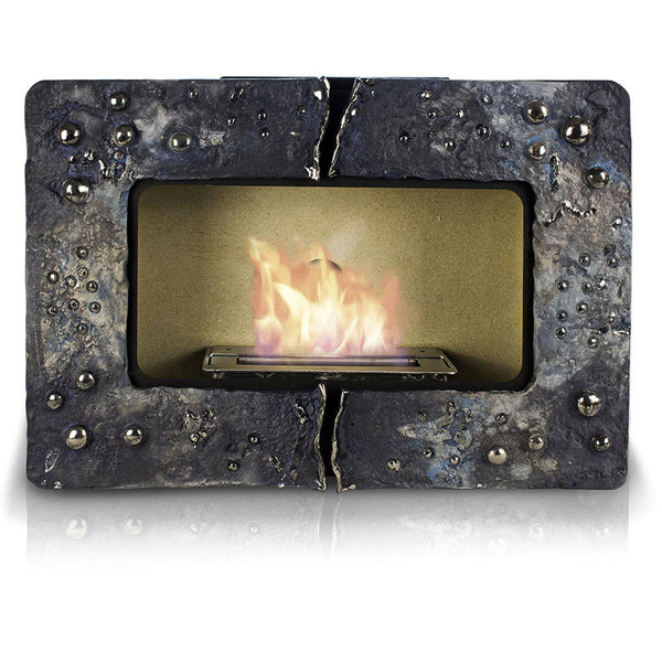 acquista Camino Bioetanolo da Parete in Ceramica 60x40 cm Ferazzoli Wall Grigio