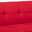 Divano Letto 172x74x75 cm in Tessuto Rosso