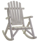 Sedia a Dondolo in Legno Kyoto Bianco