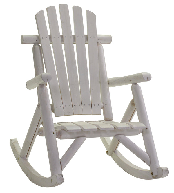 Sedia a Dondolo in Legno Kyoto Bianco acquista