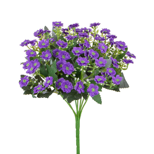 prezzo Set 5 Bouquet Artificiale di Mini Calanchoe Altezza 30 cm Viola