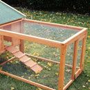 Conigliera da Esterno 309x79x86 cm in Legno Tetto Verde
