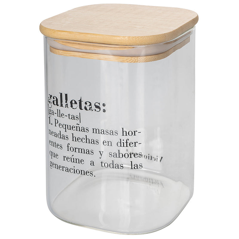 Barattolo Biscotti con scritta "Galletas" 1 Litro in Vetro VdE Tivoli 1996 Spagnolo