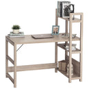 Scrivania da Ufficio Porta PC 120x67x120,5 cm con Libreria in Legno  Rovere