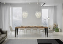  Tavolo Allungabile 200-304x90x77 cm Flame Quercia Natura Telaio Antracite